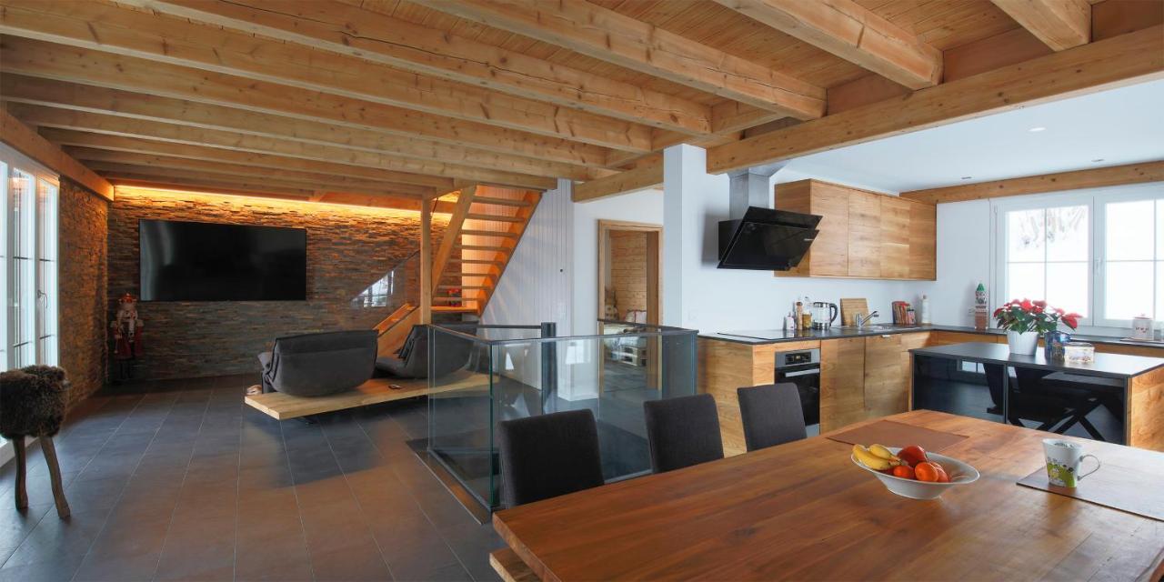 Exklusives Chalet Mit Traumhafter See- Und Bergsicht Seelisberg Exterior foto